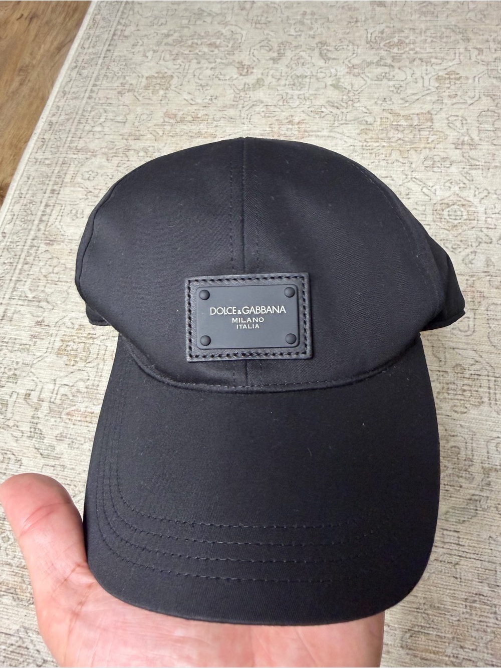 Dolce & Gabbana Black Logo Patch Cap